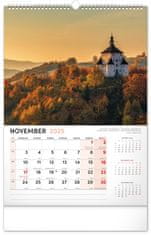 NOTIQUE Nástenný kalendár Naše Slovensko 2025, 33 x 46 cm