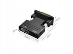 Verk  06253 Prevodník HDMI na VGA D-SUB + Audio výstup