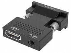 Verk  06253 Prevodník HDMI na VGA D-SUB + Audio výstup