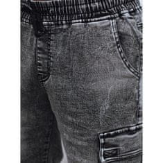 Dstreet Pánske bojové džínsové šortky NIRA čierne sx2417 M