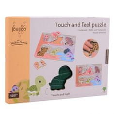 Jouéco the Wildies Family drevené puzzle Feel & Touch