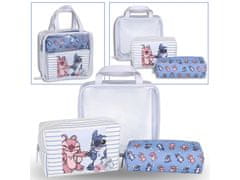 Disney Disney Andzia a Stitch Sada cestovných kozmetických tašiek rôznych veľkostí, kozmetické tašky na zips, 3 ks