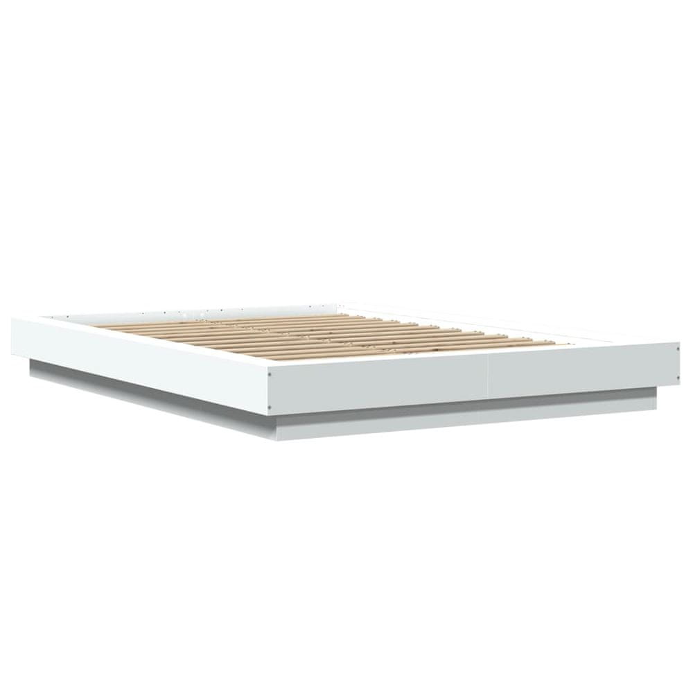 Vidaxl Posteľný rám biely 140x200 cm kompozitné drevo