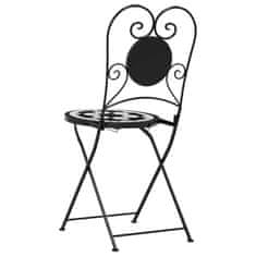Petromila vidaXL Bistro stoličky skladacie 2 ks čierne a biele keramika