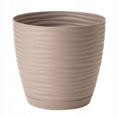 Form-Plastic Plastový hrniec s tanierom béžový 14,7x13,6cm Sahara
