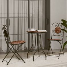 Petromila vidaXL Bistro stoličky, skladacie 2 ks, tehlová farba, keramika