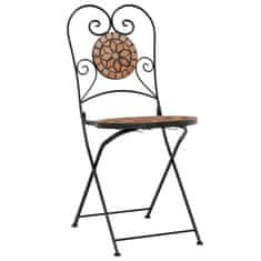 Petromila vidaXL Bistro stoličky, skladacie 2 ks, tehlová farba, keramika