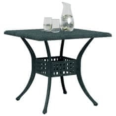 Petromila vidaXL Záhradný stôl zelený 80x80x75 cm liaty hliník