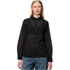 Pieces Dámska košeľa PCANNIKA Regular Fit 17150185 Black (Veľkosť XL)