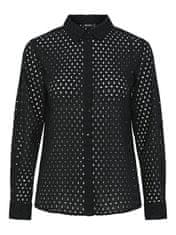 Pieces Dámska košeľa PCANNIKA Regular Fit 17150185 Black (Veľkosť XL)