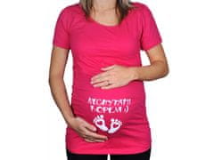 Divja Ružové tehotenské tričko s nápisom Nechytať, kopem