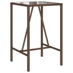Petromila vidaXL Vonkajší barový stôl hnedý 70x70x110 cm polyratan
