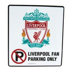 FAN SHOP SLOVAKIA Plechová ceduľa Liverpool FC, biela, 23x25 cm