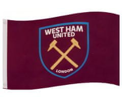 FAN SHOP SLOVAKIA Vlajka West Ham United FC, vínová, 152x91 cm