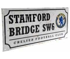 FAN SHOP SLOVAKIA Plechová ceduľa FC Chelsea, Stamford Bridge, retro, 40x18 cm