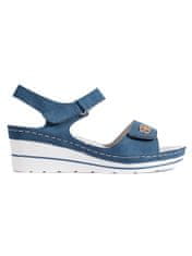 Amiatex Dámske sandále 108205 + Nadkolienky Gatta Calzino Strech, odtiene modrej, 36
