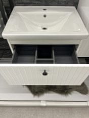 Deftrans Kúpeľňová skrinka s umývadlom 60 cm sada batéria + sifón biela