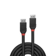 Lindy Kábel DisplayPort M/M 2m, 4K@60Hz, DP v1.2, 21.6Gbit/s, čierny, Black Line