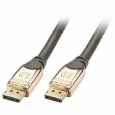Lindy Kábel DisplayPort M/M 7.5m, 4K@60Hz, DP v1.2, 17.28Gbit/s, sivý, pozl.konektor, Cromo Gold §§