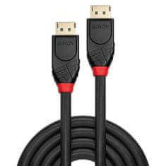 Lindy Kábel DisplayPort M/M 20m, 4K@60Hz, DP v1.2, 21.6Gbit/s, čierny, pozl. konekt., jednosmerný, aktívny