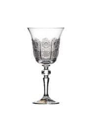Bohemia Crystal Brúsené poháre na červené víno Laura 12116/57001/220ml (set po 6 ks)