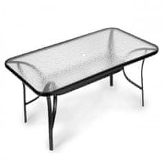 ModernHome Záhradný stôl WAVE 140x80 cm čierny