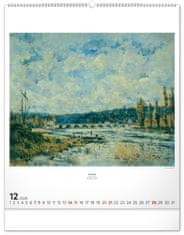 NOTIQUE Nástenný kalendár Impresionizmus 2025, 48 x 56 cm