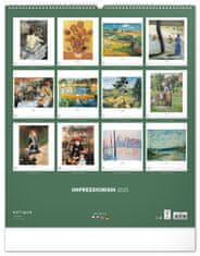 NOTIQUE Nástenný kalendár Impresionizmus 2025, 48 x 56 cm