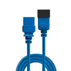 Lindy Kábel sieťový 230V predlžovací, C19 - C20, 1m, 1.50mm², 16A, modrý