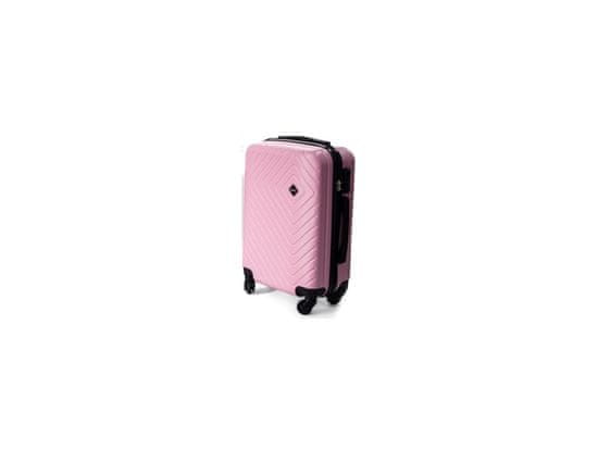 RGL  741 Cestovný skořepinový kufor 66x43x27 cm, ružový Velikost: 55x40x23 cm