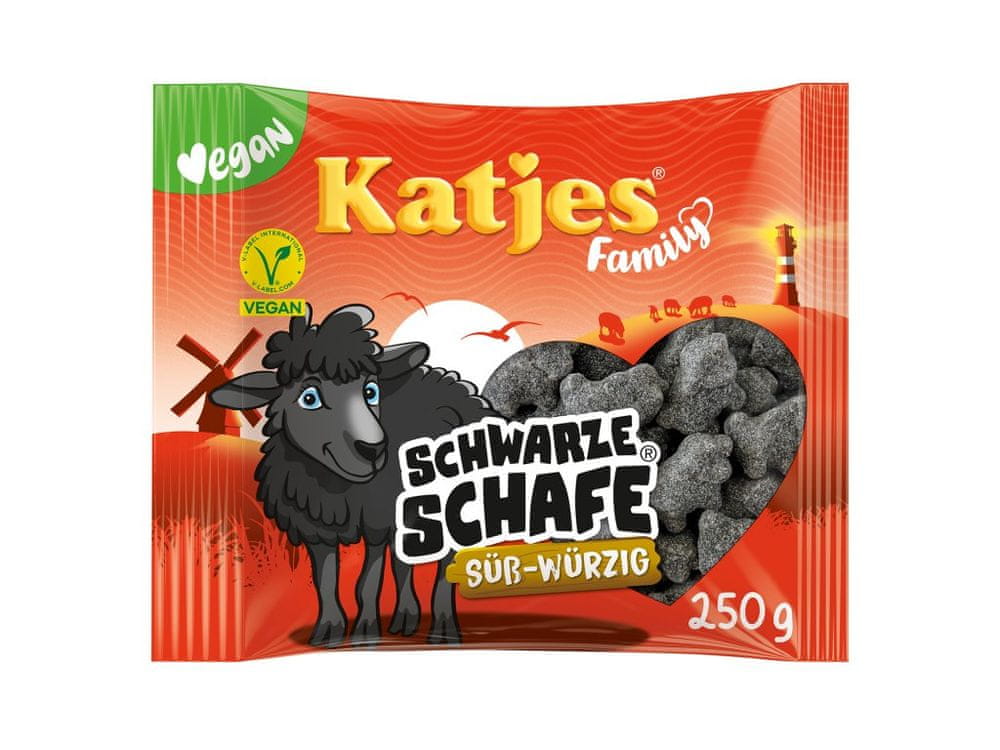 Katjes Family Schwarze Schafe - sladkého drievka ovečky sladké 250g