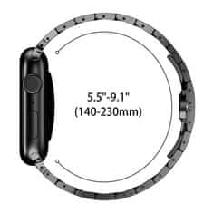 4wrist Ocelový tah Iron Man pro Apple Watch 42/44/45/49 mm - Black
