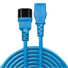 Lindy Kábel sieťový 230V predlžovací, C13 - C14, 0.5m, 0.75mm², 10A, modrý