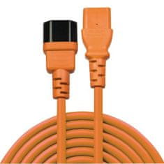 Lindy Kábel sieťový 230V predlžovací, C13 - C14, 1m, 0.75mm², 10A, oranžový
