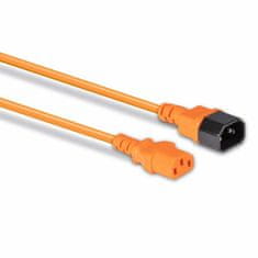 Lindy Kábel sieťový 230V predlžovací, C13 - C14, 2m, 0.75mm², 10A, oranžový