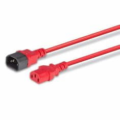 Lindy Kábel sieťový 230V predlžovací, C13 - C14, 2m, 1.00mm², 10A, červený