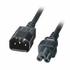Lindy Kábel sieťový 230V predlžovací pre notebook, C14 - C5, 1m, 0.75mm², 2.5A, čierny