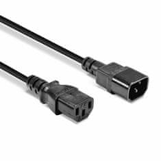 Lindy Kábel sieťový 230V predlžovací, C13 - C14, 2m, 1.00mm², 10A, čierny