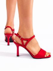 Amiatex Dámske sandále 108263 + Nadkolienky Gatta Calzino Strech, odtiene červenej, 36