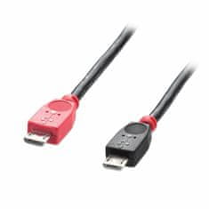 Lindy Kábel USB 2.0 MICRO-B M/M 0.5m, High Speed, OTG, čierny