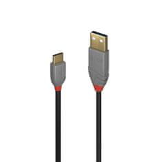Lindy Kábel USB 2.0 AM/CM (3.1 Typ C) 0.5m, High Speed, Anthra Line, čierny