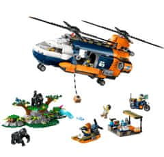 LEGO City 60437 Helikoptéra na prieskum džungle v základnom tábore