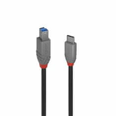 Lindy Kábel USB 3.1 Typ C CM/BM(3.0) 1m, Super Speed, čierny, Anthra Line