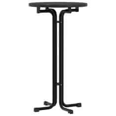 Petromila vidaXL Jedálenský stôl čierny Ø60x110 cm kompozitné drevo a oceľ