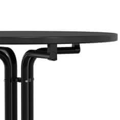 Petromila vidaXL Jedálenský stôl čierny Ø60x110 cm kompozitné drevo a oceľ