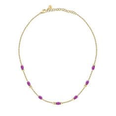 Morellato Slušivý pozlátený náhrdelník s korálkami Colori SAXQ03