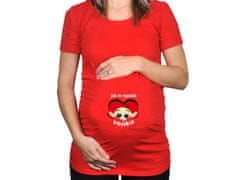 Divja Červené tehotenské tričko Ako to vyzerá vonku CZ