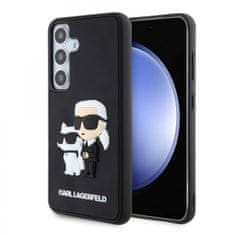 Karl Lagerfeld Zadný kryt 3D Rubber Karl and Choupette pre Samsung Galaxy S24 Black