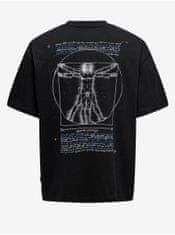 Čierne pánske oversize tričko ONLY & SONS Vinci S