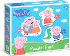 Dodo Toys Puzzle Prasiatko Peppa: Rodina 3v1 (2,3,4 dielikov)